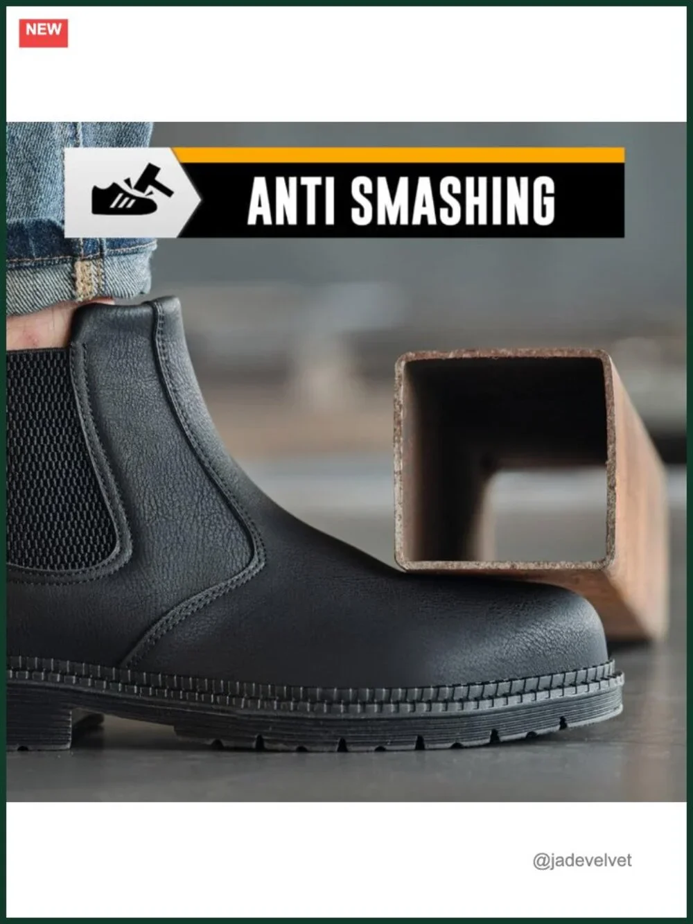 Steel Toe Chelsea Boots Men's Waterproof Lightweight Safety Work Boots